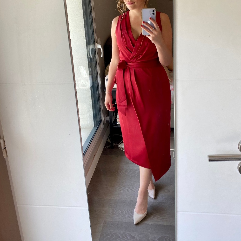 Ted Baker Midi Red Dress